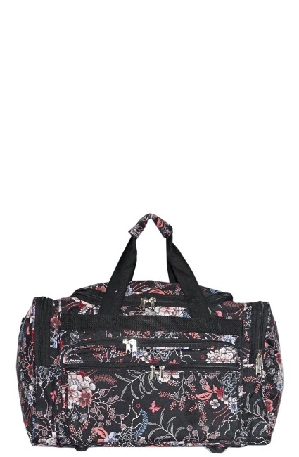 Printed Duffle Bag-T19-205-FLORAL